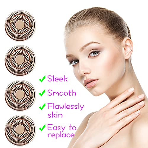 Replacement Heads for Flawless Generation 2, Compatible with Finishing Touch Flawless Facial Hair Remover for Women, Double Halo Gen 2 Replacement Blades, 6 Pack