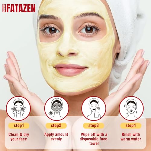 Turmeric Pore Clay Mask - Deep Cleansing Acnes Skincare Facial Mask, Oil Control & Instant Glow for Oily & Dull Skin, Blackhead Gentle Exfoliation with Aloe & Vitamin E, 120g/4.23oz