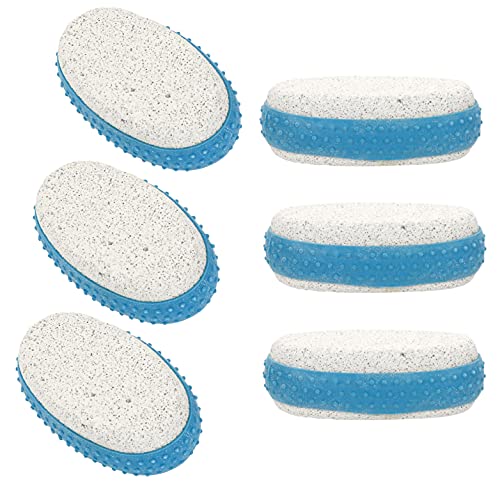 Iconikal Pumice Stone Foot Callus Remover with Non-Slip Rubber Grip, 6-Pack