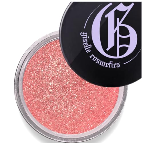 Giselle Cosmetics Baby Pink Organic Pink Eyeshadow - Non-Toxic, Talc-Free Shimmer Eyeshadow Powder for Natural Look - Loose Glitter Pink Eyeshadow Palette - Mineral Makeup & Metallic Highlighter