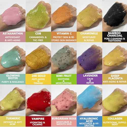 YMEYFAN Jelly Mask for Facials, Jelly Mask Powder Bulk Wholesale for Esthetician Supplies Professional Beauty Salon Spa Facial Mask Vajacial, Face Masks Skincare Big Set (10 Jar, 500g/17.6oz)