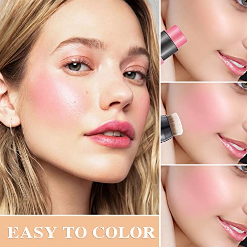 Cream Blush Stick with Brush - 2 in 1 Blush & Lip Tint