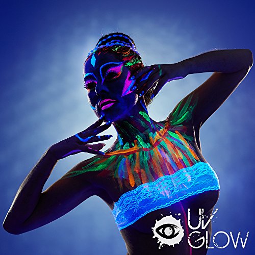 UV Glow Blacklight Face & Body Paint - Neon Fluorescent (7-Pack)