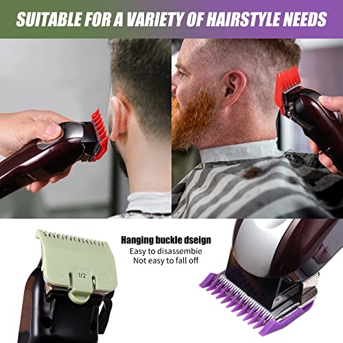 Professional Hair Clipper Guard Set for Wahl & More - 4 Color-Coded Attachments