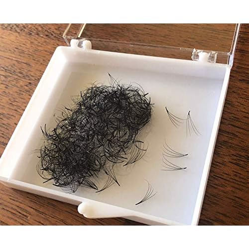 4D PREMADE (HAND MADE) FAN LASHES (500 FANS/TRAY) FOR EYELASH EXTENSION, C CURL AND D CURL, 0.07 THICKNESS, LENGTH FROM 10MM-15MM (C12mm4D)