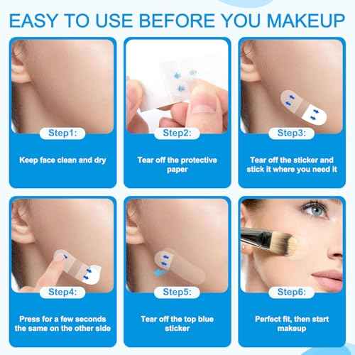 180PCS Neck Tape Lifting Invisible,Face Lift Tape,Face Tape Lifting Invisible, Face Lift Tape Invisible for Makeup - V-Shaped Facial Tape for Instant Lifting of Neck, Jawline, Cheeks & Double Chin