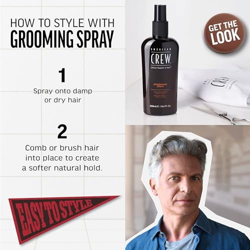 American Crew Men's Hair Spray, Variable Hold Grooming Styling Product, 8.45 Fl Oz
