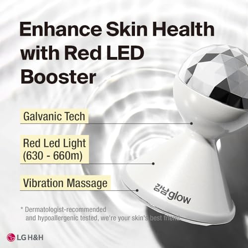 GANGNAM GLOW Galvanic Red LED Face Massager for Skin Glow