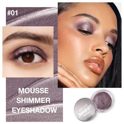 Cream Glitter Eyeshadow Palette - Dark Purple Shimmer