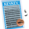 KevKev Lash Clusters 144 Pcs - 8-18mm Wispy DIY Eyelash Extensions