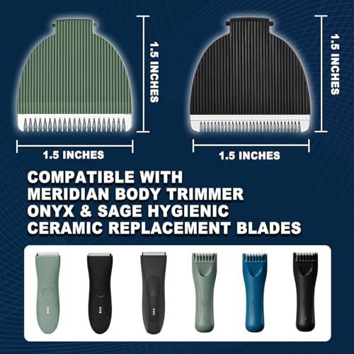 Ceramic Replacement Blades for Meridian Trimmer Onyx & Sage (3-Pack)