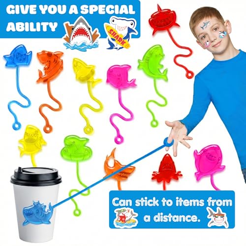 Shark Party Favors 48pc Set - Stick Hands & Tattoos