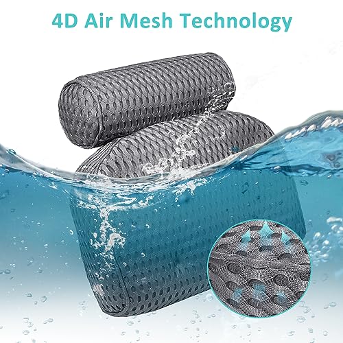 Bath Pillow for Tub with Neck & Back Support - Gray