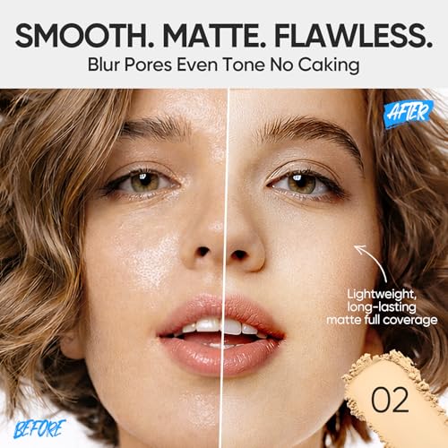 SKINTIFIC Ultra Cover Powder Foundation Full Coverage 02 Ivory