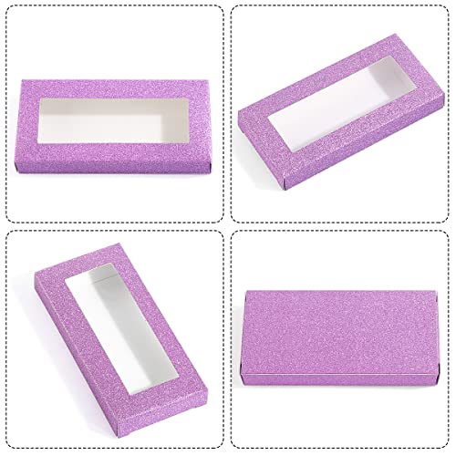 20 Pieces Eyelash Boxes with Clear Window & 20 Mascara Wands