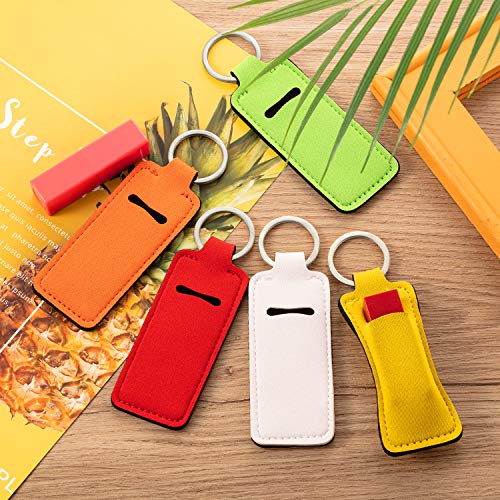 Boao 10-Piece Lipstick Holder Keychain Set with Clip