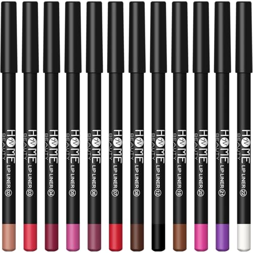 12Pcs Waterproof Matte Lip & Eyeliner Pencil Set - Long Lasting, Multi-Use