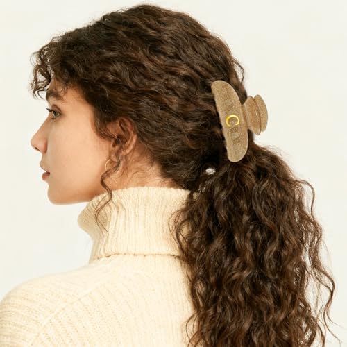 Fycert Gold Glitter Initial Hair Clip A - Personalized Hair Accessory for Women & Girls