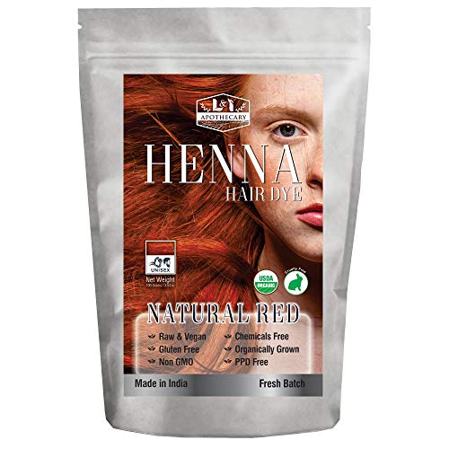 L&I Apothecary Red Henna Hair Dye - USDA Organic