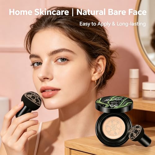 Sulily CC Cushion Foundation with SPF 50+ for Mature Skin - Full Coverage, Moisturizing & Lightweight