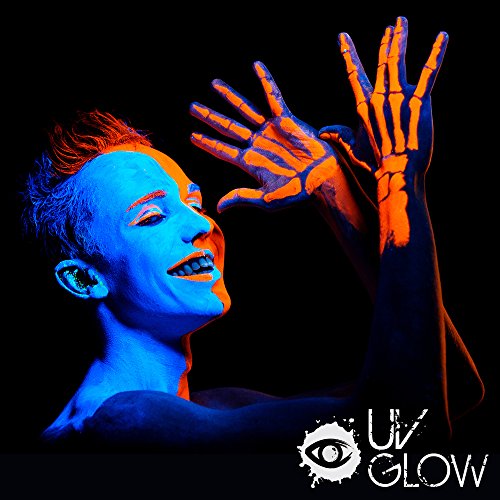 UV Glow Blacklight Face & Body Paint - Neon Fluorescent (7-Pack)