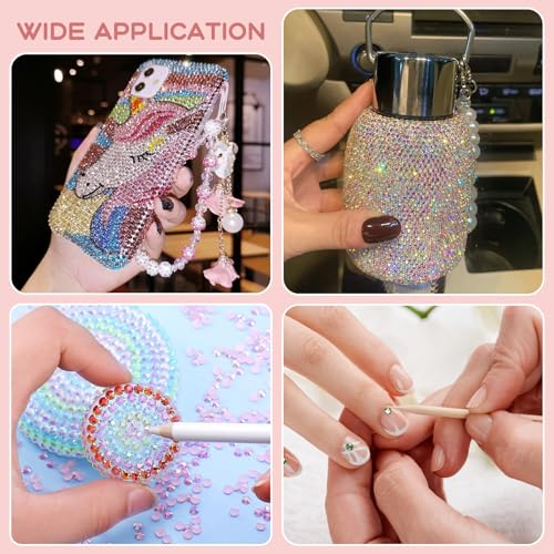 36000Pcs 72 Colors Resin Rhinestones Kit with B7000 Glue & Tweezers