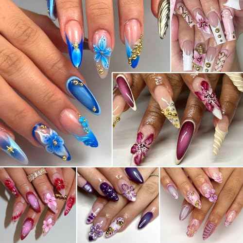 3D Mixed Sizes Flat Back Steel Beads Nail Charms, Gold Half Round Metal Caviar Beads Ball Nail Art Studs Rivets Jewelry for Home DIY and Professional Nail Art Salon Crafts Decorations