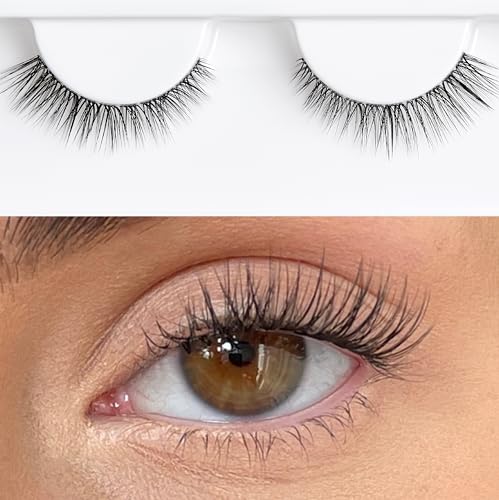 AIRE STUDIO Get Lucky False Eyelashes Natural Look - Natural False Lashes - Soft Thin Clear Band - Natural Lashes