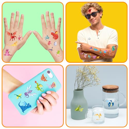 Dragon Temporary Tattoos Party Favors - 355pcs
