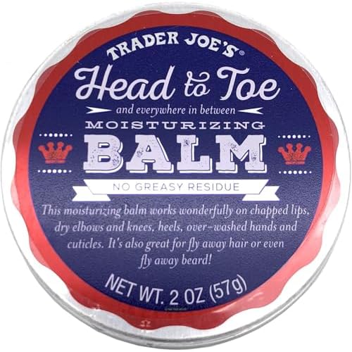 Trader Joe's Head to Toe Moisturizing Balm and Beard Balm 2 Ounce, 3-Pack