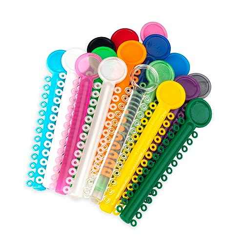 Practicon Orthodontic Ligature Ties, 1040 Elastic Bands for Braces, Elastomeric O-Rings, Rubber Bands for Brackets, Pearl