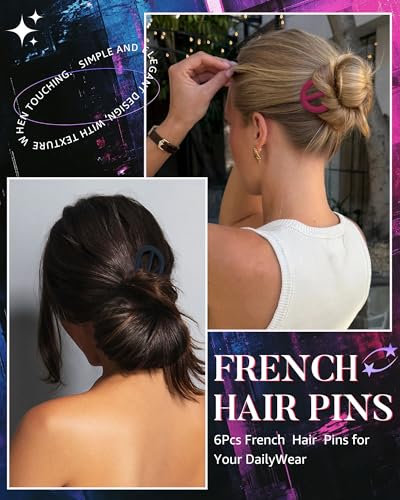 French Hair Pins U-Shaped for Updos - Secure Hold All Hair
