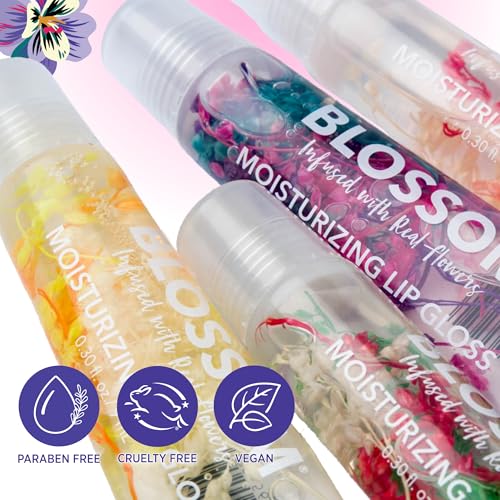 Blossom Pickle Lip Gloss with Real Flowers & Jojoba Oil