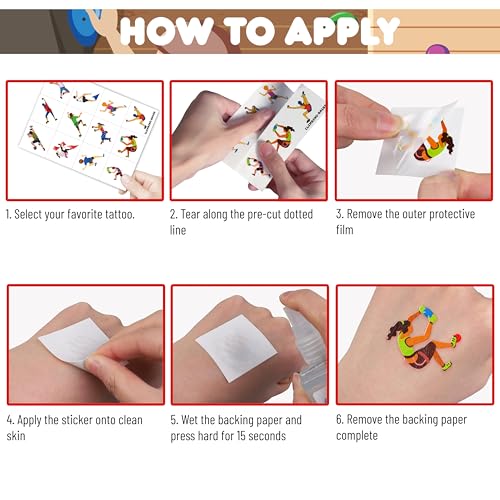 96PCS Rock Climbing Temporary Tattoos - 8 Sheets Party Favors