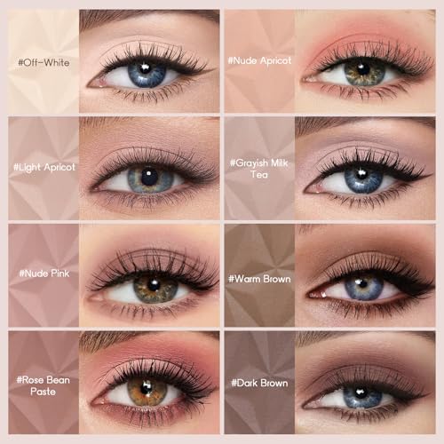 Noerrors Rose Matte Eyeshadow Palette - Neutral Nude Pastel Colors for All Ages