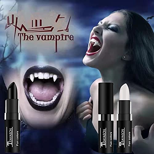 Go Ho 3 Pack Makeup Clown Face Paint Stick Set White Black Red for Halloween & SFX