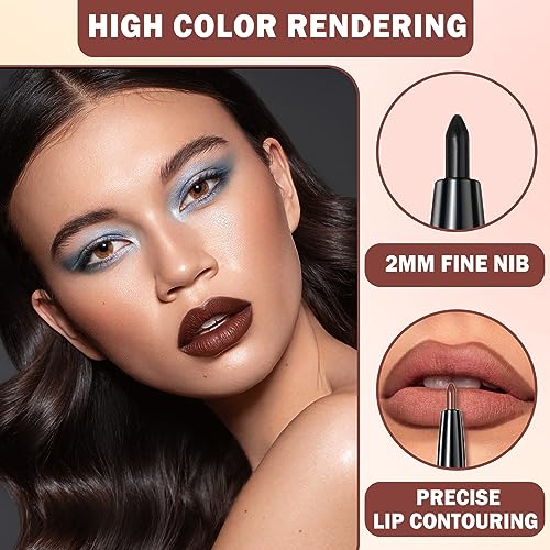 3-in-1 Black Velvet Lipstick Set with Liner & Gloss
