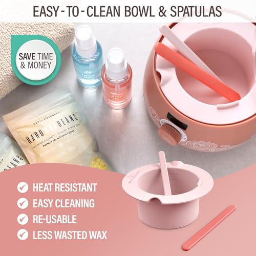 Tress Wellness Dusty Pink Wax Warmer Kit with Pink Wax Melting Bowl