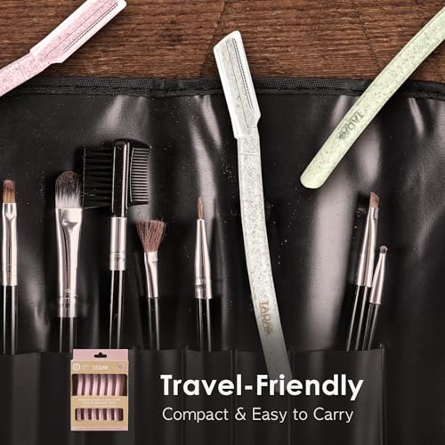TADA Natural Beauty Biodegradable Dermaplaning Tool 12pk, Face Eyebrow Face Razors, Face Shaver & Exfoliating (Green)