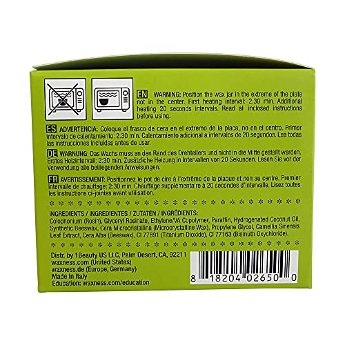 Wax at Home Microwavable White Tea Cream Stripless Wax Kit 8.45 Ounces by Wax Necessities Waxness
