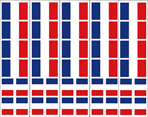 40 France Temporary Tattoos - French Flag Party Favors