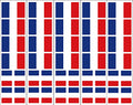 40 France Temporary Tattoos - French Flag Party Favors