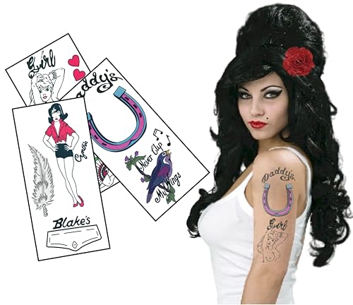 Rehab Singer Inspired Temporary Tattoos | 3 Sheets