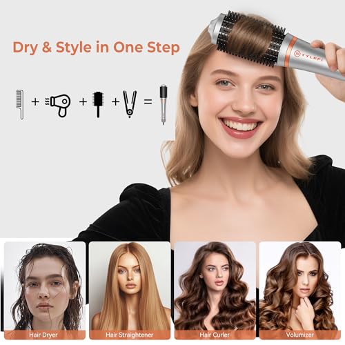 XL Volumizer Hair Dryer Brush 1500W for Thick Curly Hair