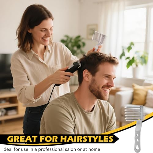 Blend Friend Fade Comb Professional Voluminous Wide-Tooth Texture Hair Styling Comb Set, Perfect Blending Comb Haircut Tools for Home, Salon or Professional Use (1 Pack - Grey)