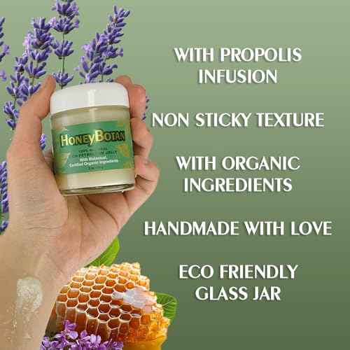 Beesaluxe HoneyBotan - 100% Natural Unpetroleum Skin Balm with Organic Ingredients - Petroleum Jelly Alternative for Lips, Hands, Baby Care, Makeup Remover, and More (2 Ounce)