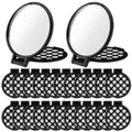 RattanView 24 Pcs Volleyball Compact Mirror Valentine Gifts for Team Folding Makeup Pocket Mirror Bulk 2.75 Inches Portable for Volleyball Team Girl Player Accessories Party Supplies(Black)