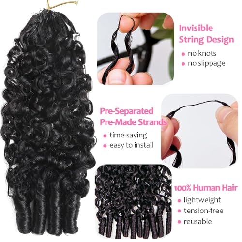 Burmese Curly Crochet Hair Extensions for Black Women - 180g, 16 Inch
