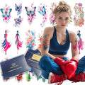 Temporary Tattoos for Women 30 Pc Watercolor Floral