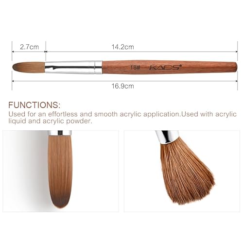 1pc 18#Kolinsky Sable Nail Brush with 1pc 16# Kolinsky Sable Nail Brush Set